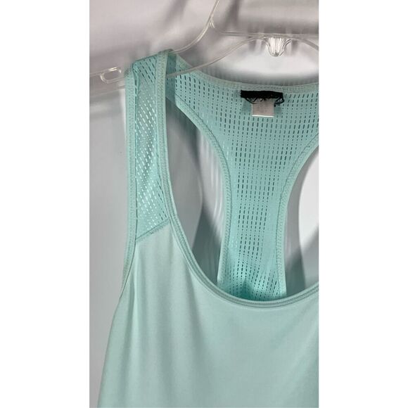 Adidas Women's Scoop Neck Mesh Racerback Tank Top Turquoise Size Medium - Picture 2 of 7